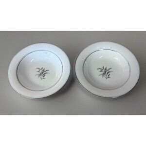 Noritake China Shirley Rimmed Salad Bowls | 7 3/4" | 5774 | Japan | Set Of 2